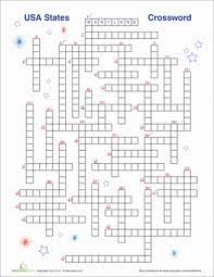 Usa States Crossword Worksheet Education Com Social Studies Worksheets Crossword Worksheets