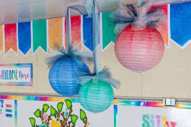 Calm And Colorful Classroom Decor Make Lovely Displays With A Whole Spectrum Of Colors Watercolor Classroom Classroom Decorations Classroom Decor Themes