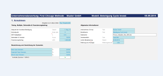 The inset identifies the seven different series needed to create the chart: Cash Flow Berechnung Excel Vorlage