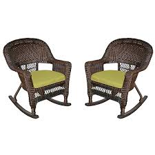 Gliders tend to offer a smoother ride; Get The Jeco Rocker Wicker Chair With Green Cushion Set Of 2 Espresso From Amazon Now Accuweather Shop