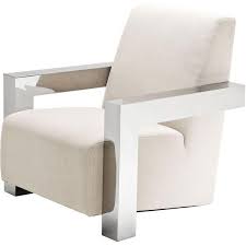 Eichholtz Franco Modern Classic Stainless Steel White Upholstered Club 13 460 Hkd Liked On Furniture Comfortable Living Room Chairs Upholstery Armchair