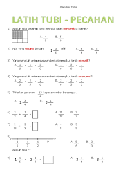 Check spelling or type a new query. Latih Tubi Matematik Tahun 4 5 Pecahan Perpuluhan