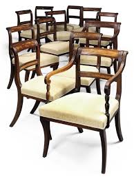 Date Unspecified A Set Of Twelve Regency Mahogany Dining Chairs Early 19th Century One Side Chair Later Price Dining Chairs Chair Contemporary Dining Chairs