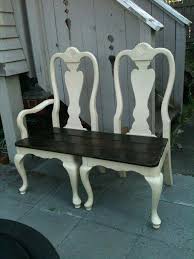Build A Garden Bench From Two Old Dining Chairs Diy Projects For Everyone Dining Chairs Diy Dining Chairs Diy Projects Furniture Makeover