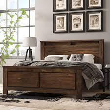 The bed features tufted upholstery on the headboard and footboard. Foundry Select Zoey Low Profile Storage Platform Bed Reviews Wayfair
