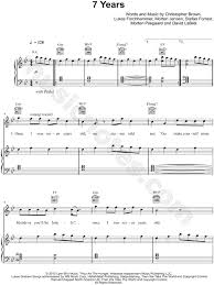 Lukas Graham 7 Years Sheet Music In G Minor Transposable Download Print Sheet Music Piano Sheet Music Free Piano Sheet Music