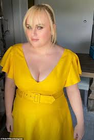 The pitch perfect actress, who lost an incredible 27 kgs last year, ditched clothes. Rebel Wilson Flaunts 18kg Weight Loss In Plunging Yellow Dress As She Shares Instagram Snaps From La Sound Health And Lasting Wealth