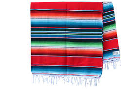 Lite mexican blanket red/gold 2' x 6' perfect yoga pilates lightweight. Mexican Serape Sarape Blanket Xl Red Bbxzz0red Icolori