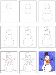 A snowman is an awesome thing to draw. How To Draw A Snowman Art Projects For Kids