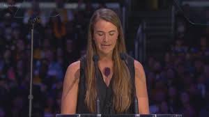 My condolences to his wife and families. Ducks Star Guard Sabrina Ionescu Speaks At Kobe Bryant S Memorial Service Wtol Com