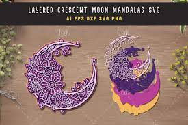 Free Free 82 Layered Moon Mandala SVG PNG EPS DXF File