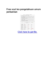 Pertama kali perkumpulan koperasi didirikan di. Free Soal Tes Pengetahuan Umum Perbankan