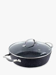 Eaziglide Neverstick2 Non Stick Shallow Casserole And Lid 28cm Safe Glass Cooking Without Oil Lidded