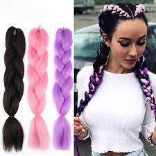 Here, learn how to create one of the most popular braid hairstyles: 24inch Braids Hair Extensions Synthetic Crochet Braiding Hair Weaves Rainbow Box Braids Hair Buy At A Low Prices On Joom E Commerce Platform
