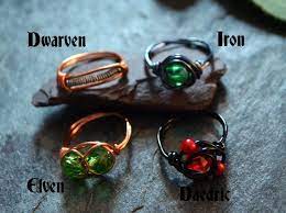 Sale Skyrim Themed Wire Wrapped Rings Dwarven Iron Elven Etsy Wrap Rings Wire Wrapped Rings Fandom Jewelry