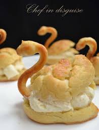 Filled Pate A Choux Swans