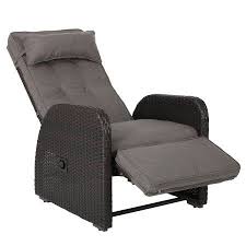 La Pelonne Outdoor Recliner W Cushion Brown Walmart Com Outdoor Recliner Patio Chairs Outdoor Chairs