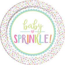 Baby Sprinkle Baby Shower Dinner Plates 8ct Party City Baby Sprinkle Sprinkle Baby Shower Baby Shower Balloons