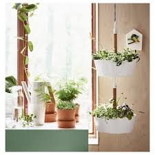 Bittergurka Hanging Planter White Ikea Hanging Plants Fun Planters Hanging Plants Diy