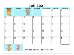 Januar 2021 • februar 2021 • märz 2021 • april 2021 • mai. Kalender 441ds Juli 2021 Zum Ausdrucken Michel Zbinden De