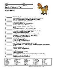Sarah Plain And Tall Vocabulary Quiz Vocabulary Quiz Reading Curriculum Vocabulary
