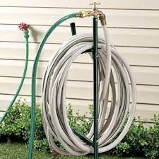 Use the step bar to push the hose bib extender base into the ground. Amazon Com Hose Stand W Spigot Brass Faucet Extender 6 Foot Hose Included Outdoor Faucets Garden Outdoor