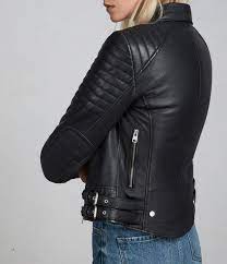 Womens Papin Leather Biker Jacket Black In 2021 Leather Jacket Womens Fashion Jackets Leather Jackets Women