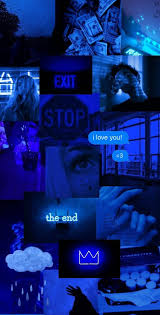 Iphone Neon Iphone Dark Blue Aesthetic Wallpaper ❤ get the best neon wallpapers on wallpaperset.