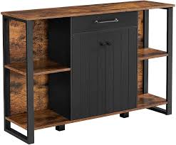 Shop sideboards and kitchen and kitchen storage furniture at ballard designs today! Buy Vasagle Buffet Cabinet Sideboard For Living Room Storage Organizer With Drawer Shelves Door Steel Frame Kitchen Cabinet Dining Room Hallway Rustic Brown And Black Ulsc103b01 Online In Turkey B08pdw1pvk