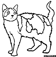 Free coloring pages online for kids, printable adults coloring pages, interactive coloring books for printing and cutting off. Cats Online Coloring Pages