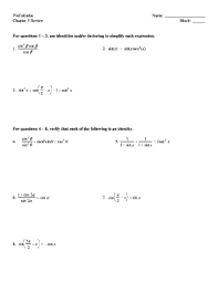 Z 4 z7 7 z4 +z. Fillable Online Pre Calculus Worksheet 2 2 1 Which Of The 12 Parent Functions We Fax Email Print Pdffiller
