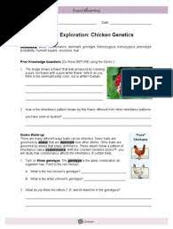 Gizmos student exploration chicken genetics answer key pdf excellent book is always being the best friend for. Chickengenetics Gizmo Dominance Genetics Genotype