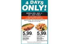 4 Days Only Wed Sat Kroger Digital Seafood Sale Kroger Krazy