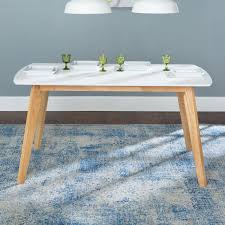 It is no longer just a piece of furniture where you and your family have different meals of the day. Manor Park 6 Person Mid Century Modern Wood Dining Table White Natural Walmart Canada