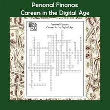 Personal Finance Careers In The Digital Age Crossword Puzzle Money Management Finance Career Money Management Activities