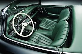 The Interior Draped In Code 1078 Green Leather Underneath Voluptuous Sheet Metal In Gleaming Code Db40 Black Just As Mercedes Benz 300 Mercedes Roadster Car