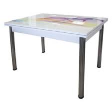 Masa de bucatarie 4 persoane extensibila vision luxe. Masa Extensibila Dream 110 170x70x75 Cm Culoare Multicolor Picioare Metalice Blat Lemn Sticla Favi Ro