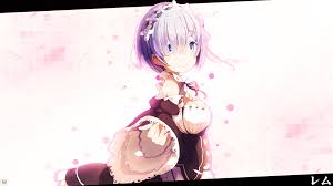 There is so many characters in anime that have this unique color of hair. Purple Haired Female Cartoon Character Blue Hair Cherry Blossom Lightning Re Zero Kara Hajimeru Isekai Seikatsu Hd Wallpaper Wallpaper Flare