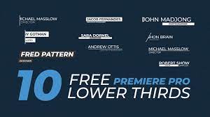 This free resource site created by envato elements is full of curated stock videos, music tracks, and templates. 10 Free Lower Thirds Titles For Premiere Pro Mogrt
