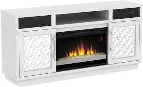 Men love the wow factor. 63 Don T Fret Bluetooth Compatible White Tv Stand Electric Fireplace