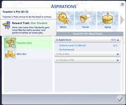 Enjoy & please give credit! Mod The Sims Teacher S Pet Aspiration