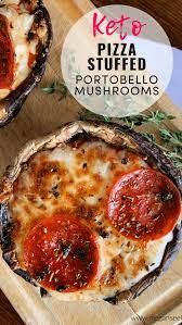 Keto Pizza Stuffed Portobello Mushroom Recipe Megan Seelinger Coaching Recipe Portobello Mushroom Recipes Stuffed Mushrooms Mushroom Recipes