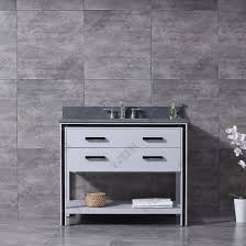 Assembled shipping 42 inch wooden italian bathroom vanities. China 42inch Open Shelf With Big Drawer Cabinet Solid Wood Bathroom Vanity China Large Storage Hangzhou