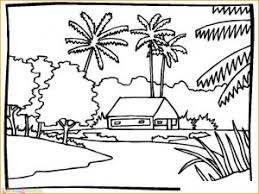 Menggambar pemandangan menjadi lebih mudah ketika ada gunung, sawah, rumah, matahari, dan pohon. 120 Sketsa Gambar Pemandangan Alam Bagus Dan Berwarna Marimewarnai Com