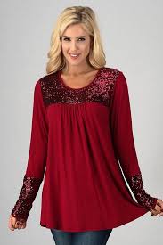 Lange oberteile gibt es auch für große größen in zahlreichen varianten. Pin By Jif Smith On Tops Fashion Tops Blouse Long Sleeve Sequin Blouses For Women