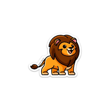 The Lion Sticker En 2020 Autocollant Stickers Drawing Kawaii