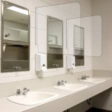 restroom sink partition clear acrylic