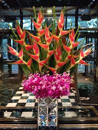 Hotel Lobby Design Heliconia Tropical Flower Arrangements Church Flower Arrangements Modern Flower Arrangements