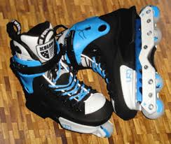 Inline skates are a type of roller skate used for inline skating.unlike quad skates, which have two front and two rear wheels, inline skates typically have two to five wheels arranged in a single line.some, especially those for recreation, have a rubber stop or brake block attached to the rear of one or occasionally both of the skates so that the skater can slow down or stop by leaning. Inline Skates Wikipedia