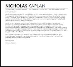 Portfolio manager cover letter 2. Stage Manager Cover Letter Sample Cover Letter Templates Examples